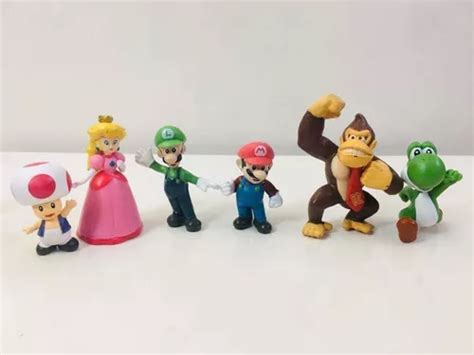 Set 18 Figuras Muñecas Mario Bros Luigi Yoshi Toad Burro Meses Sin