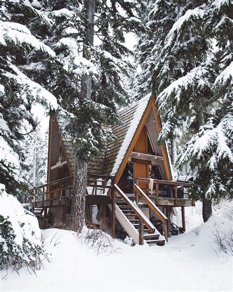 Winter Cabin In The Pacific Northwest Cabins In The Woods Winter