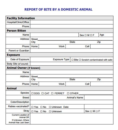 Free 6 Sample Animal Report Templates In Pdf