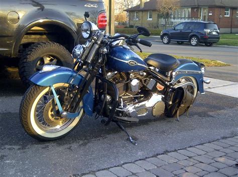 Custom harley heritage springer seat #harleydavidsonchoppers. Classic Springer - nostalgic horn and crossbones seat ...