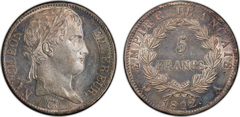 France 5 Francs 1812 Napoléon Paris Unz Exemplaire Rare Qualité