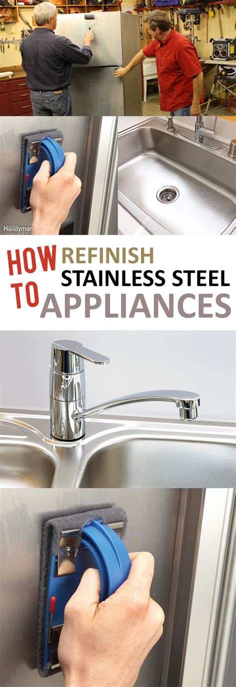 Finally, wipe the paste from the coated stainless steel appliance or kitchen item using a soft, wet cloth. How to Refinish Stainless Steel Appliances - Sunlit Spaces ...