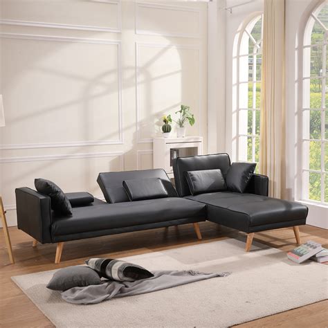 Furniture Modern Nordic Style Grey Fabric Sofa Bed Small 3 Seater Sofa