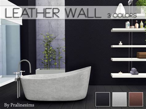 Leather Wall By Pralinesims At Tsr Sims 4 Updates