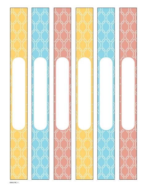 Free Printable Binder Spines