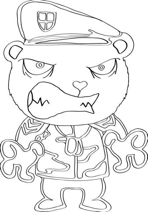 Flippy Happy Tree Friends Coloring Pages