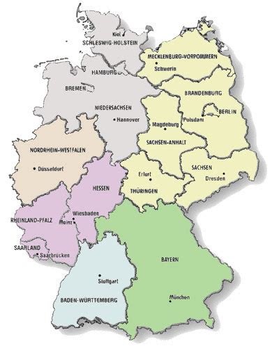 Karta Njemačke Pokrajine Karta