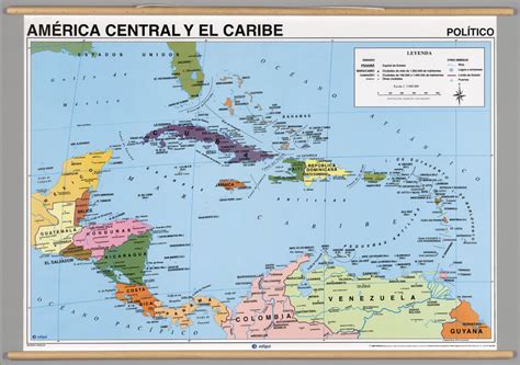 America Central y El Caribe -- Politico. - David Rumsey Historical Map