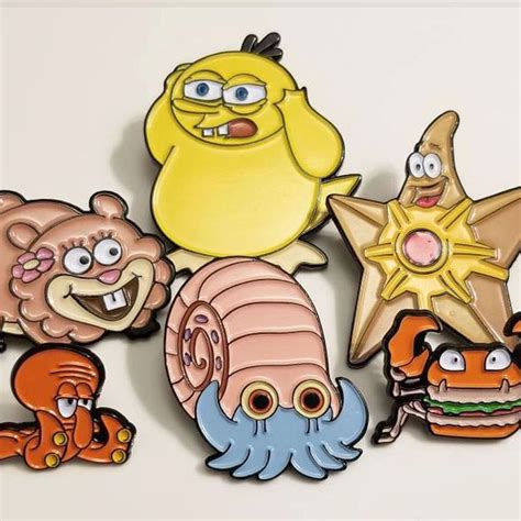 pokemon x spongebob pins shut up and take my yen