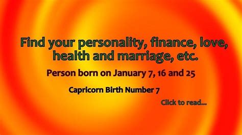 January Birthday Personality Birth Number 7 Lifeinvedas Birthday