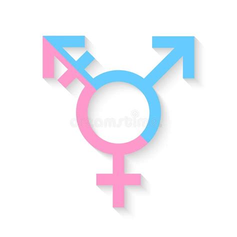 Third Gender Symbol Wireframe Digital 3d Illustration Low Poly
