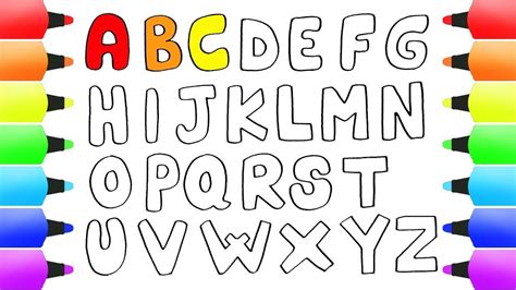 Alphabet Kids Drawing How To Draw Abcd Kids Drawing Learning Gambaran