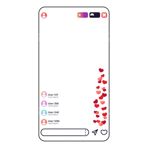 Instagram Live Post Frame Interface Mobile Transparent Background