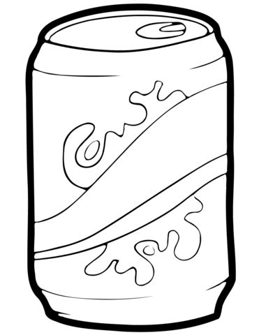 Soda Can Coloring Page