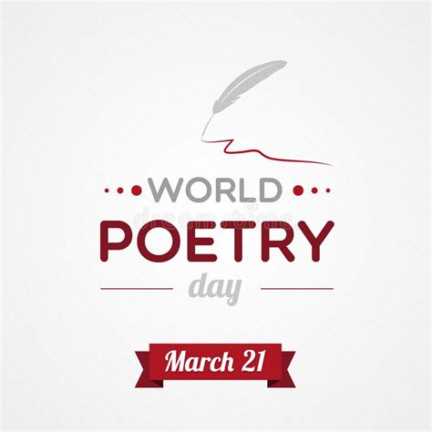 World Poetry Day March 21 Vector Illustration Flat Design Stock