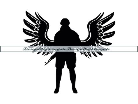 Soldier With Angel Wings Svg Angel Soldier Svg American Etsy