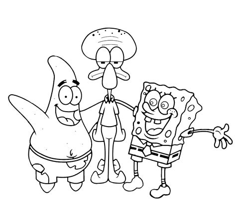 Spongebob and patrick best friend coloring sheet. Coloring SpongeBob and Friends