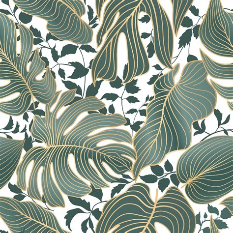 Large Scale Leaf Pattern Wallpaper Hegregg
