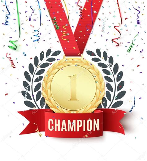Place Champion Award Isolated Vector Winner Number One Red 52 Off