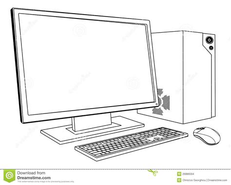 Computer Clipart Outline 20 Free Cliparts Download Images On