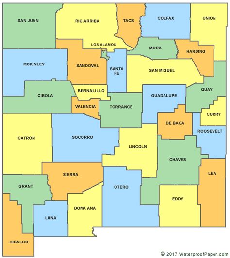 Nm Map With Counties Cities And Towns Map