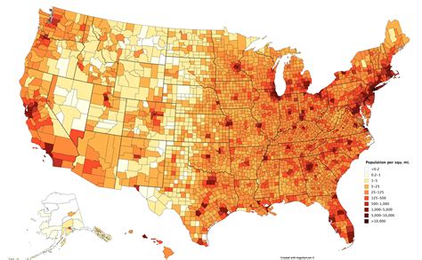 United States Density Counties 2010 • Map •