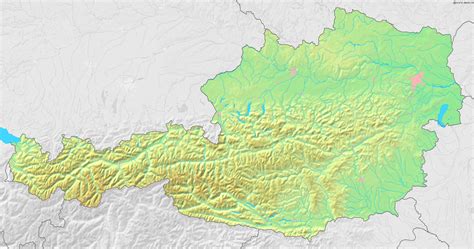 Austria Detailed Topographic Map Detailed Topographic Map Of Austria
