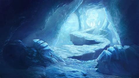 Ice Cave By WiredHuman On DeviantArt Fantasy Landscape Beautiful Fantasy Art Environment