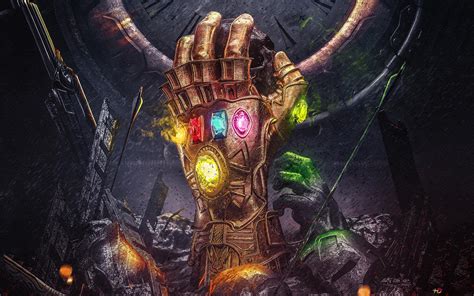 Avengers Endgame Infinity Gauntlet Painting Hd Wallpaper Download