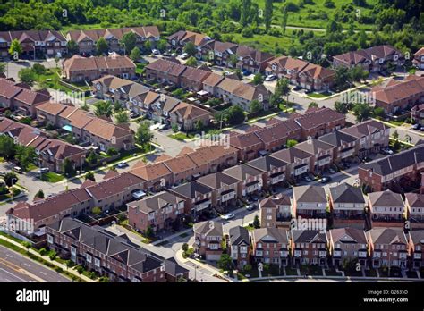 Residential Area Suburbs Aerial View Canada Stock Photo Alamy