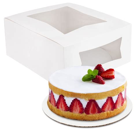 Buy Double Window Cake Box 10 Pack 10” Cake Box With Windows Auto