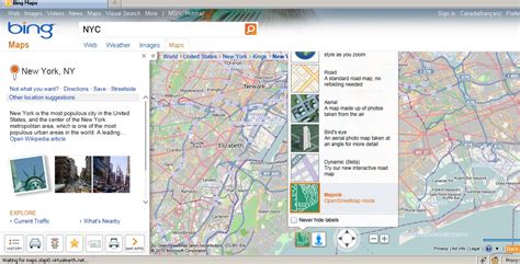 Bing Maps Explore With Open Street Map