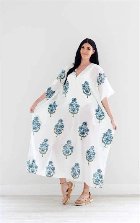 Cotton Kaftan For Women Plus Size Caftan Women Loungewear Etsy