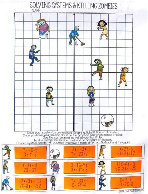 Zombies & graphing lines sounds like fun! golee-