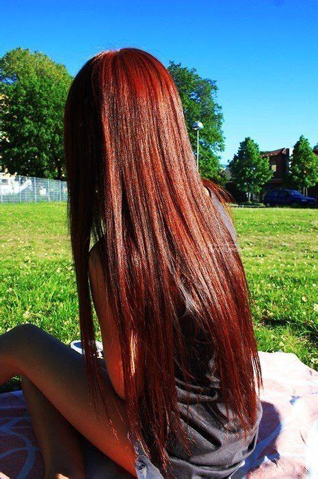 Long Red Shiny Hair Long Hair Styles Hair Styles Pretty Hairstyles