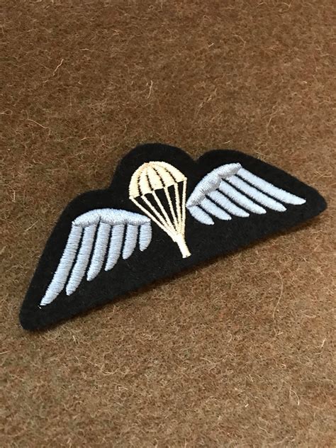 Black Soe Early Parachutist Qualification Wings Airborne