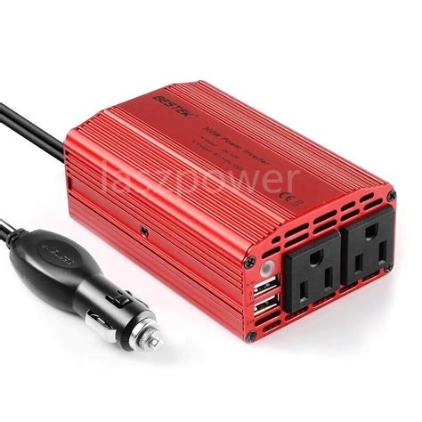 Bestek 300w Dual Dc 12v To 110v Ac Outlets Power Inverter Car Adapter 2