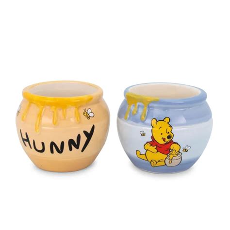 Disney Winnie The Pooh Hunny Pot Sculpted Ceramic Mini Mugs Set Of 2 1999 Picclick