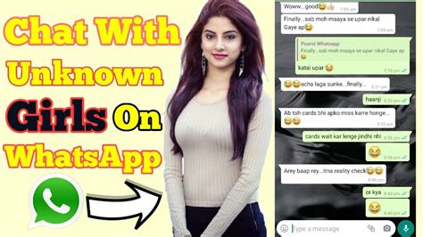 How To Chat With Unknown Girl On Whatsapp Whatsapp Numbers Of Unknown