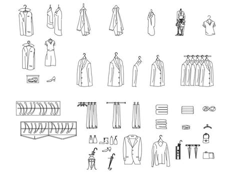 Creative Multiple Clothing Elevation Blocks Drawing Details Dwg File