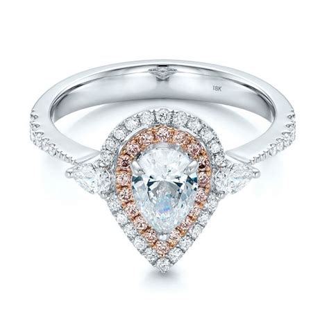 Celebrities like to stand out from the crowd, and a vibrantly colored diamond engagement ring is a popular choice for those who want to express their individual style. Double Halo White And Fancy Pink Diamond Engagement Ring ...