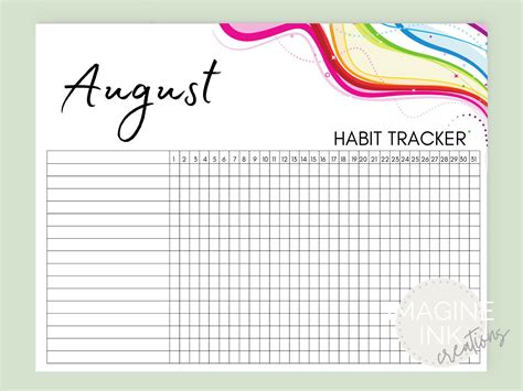 Cute Habit Tracker Printable