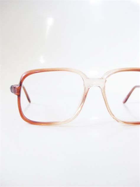 Vintage 1970s Boxy Eyeglasses Mens Guys Geek Chic Nerdy 70s Etsy Hipster Chic Vintage