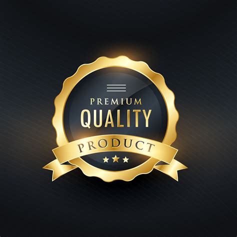premium quality product golden label design - Download Free Vector Art ...