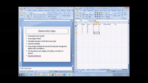 How To Create Your Master Sheet And Enter Your Data Youtube