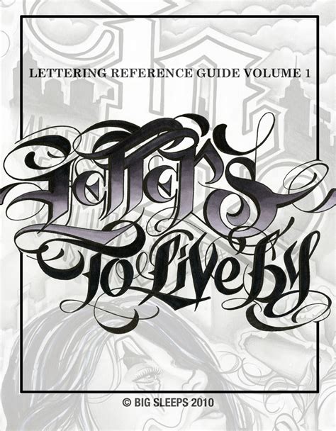Letters To Live By Volume 1 Tattoo Script Lettering Sketchbook Flash