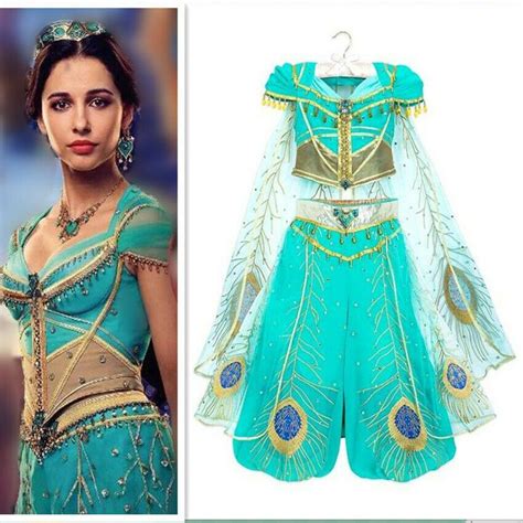2019 New Movie Aladdin Jasmine Princess Skirt Halloween Cosplay Costume