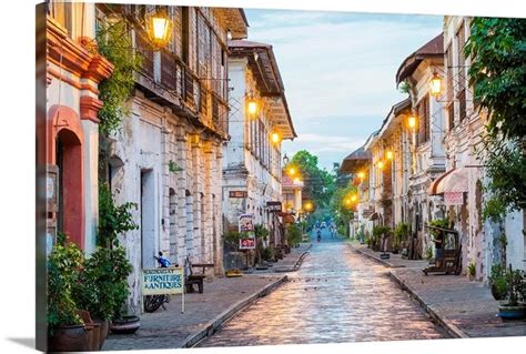 Calle Crisologo At Dawn Vigan City Ilocos Sur Ilocos Region