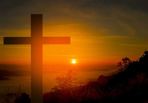 Cross On A Mountain During Sunrise 1335124 Stock Photo At Vecteezy