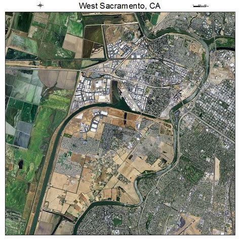 Aerial Photography Map Of West Sacramento Ca California